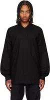 Rick Owens Black Concordians Jumbo Faun Shirt In Black