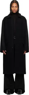 Rick Owens Black Concordians Jumbo Mac Coat In Black