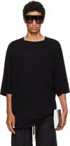 Rick Owens Black Concordians Jumbo T-shirt In Blue