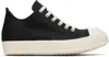 Rick Owens Black Concordians Low Sneaks Sneakers In Black