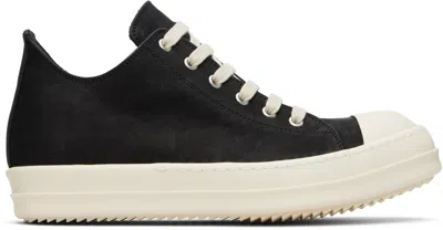 Rick Owens Black Concordians Low Sneaks Sneakers