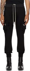 Rick Owens Black Concordians Mastodon Cargo Pants In Black