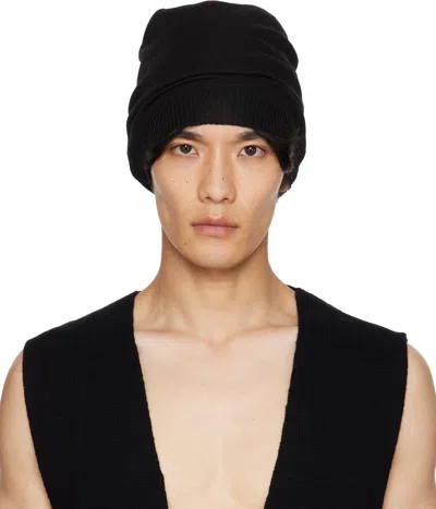 Rick Owens Black Concordians Medium Beanie