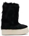 Rick Owens Black Concordians Mega Bumper Lunar Boots In Black