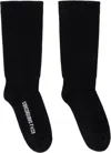 Rick Owens Black Concordians Mid Calf Socks In Multi