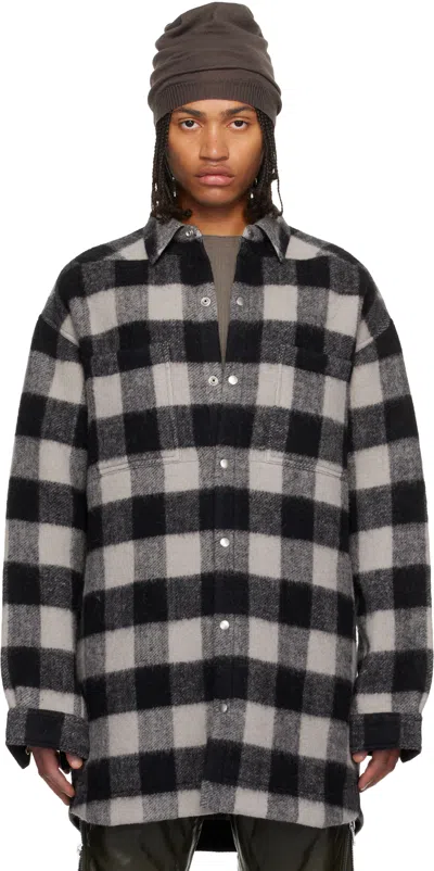 Rick Owens Black Concordians Oversized Overshirt