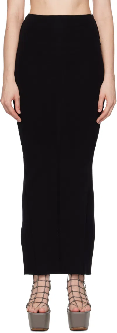 Rick Owens Black Concordians Pillar Maxi Skirt