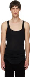 Rick Owens Black Concordians Pony Slim Tank Top In Black