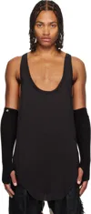 Rick Owens Black Concordians Pony Tank Top In Black