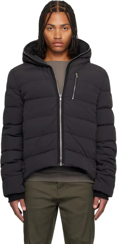 RICK OWENS BLACK CONCORDIANS QUILTED DOWN JACKET