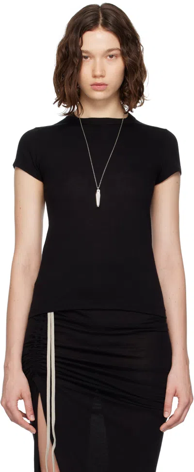 Rick Owens Black Concordians Rainino Cropped Level T-shirt