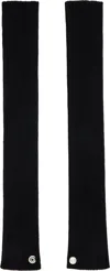 Rick Owens Black Concordians Rasato Knit Arm Warmers In Black