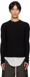 Rick Owens Black Concordians Ribbed Geo Sweater In Black