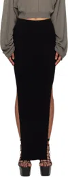 Rick Owens Black Concordians Sacriskirt Midi Skirt In Black