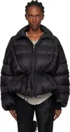 Rick Owens Black Concordians Sail Down Jacket In Black