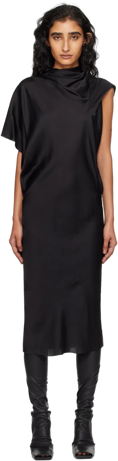 Rick Owens Black Concordians Seb Midi Dress
