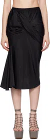 Rick Owens Black Concordians Seb Midi Skirt