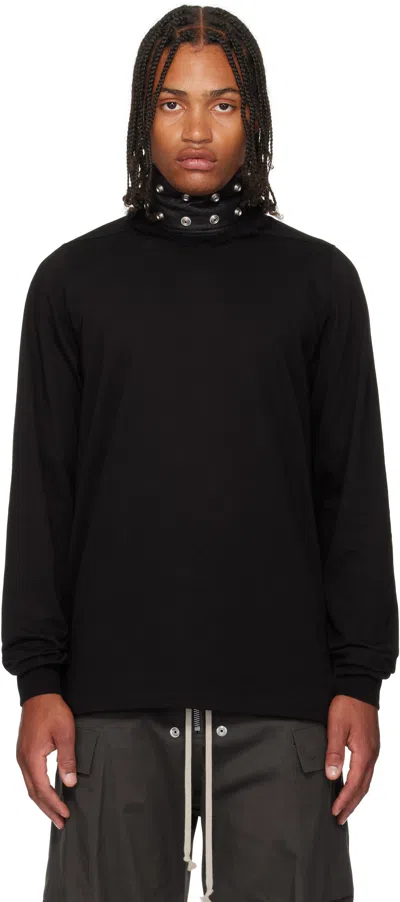 Rick Owens Black Concordians Short Crewneck Ls T-shirt