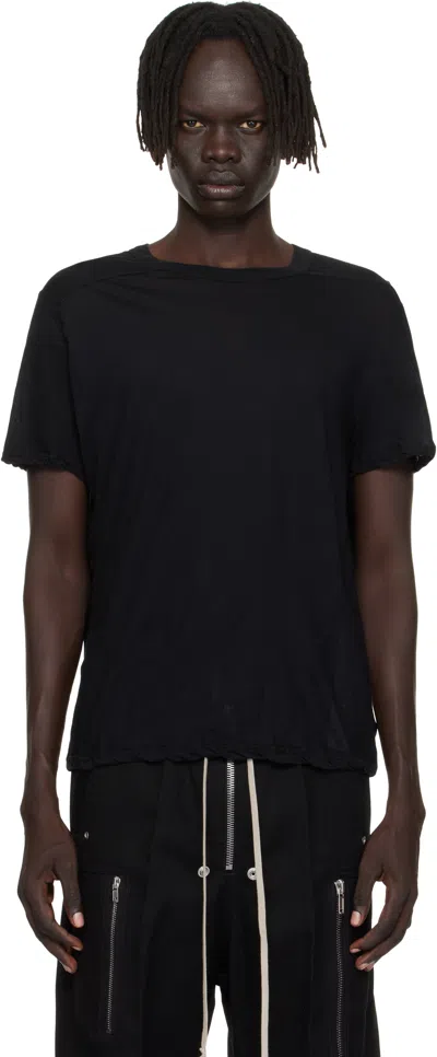RICK OWENS BLACK CONCORDIANS SHORT LEVEL T-SHIRT