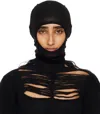 Rick Owens Black Concordians Skull Balaclava In Black