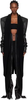 Rick Owens Black Concordians Sl Cyclops Coat In Black