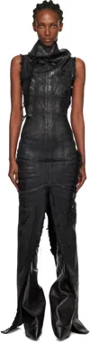 Rick Owens Black Concordians Sl Etna Maxi Dress In Black