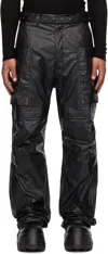 Rick Owens Black Concordians Stefan Cargo Pants In Black