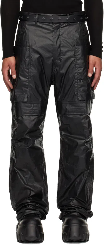 Rick Owens Black Concordians Stefan Cargo Pants
