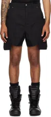 Rick Owens Black Concordians Stefan Cargo Shorts