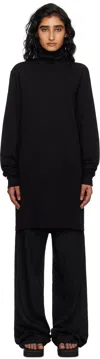 Rick Owens Black Concordians Surf Turtleneck In Black