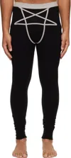 Rick Owens Black Concordians Thermal Leggings In Black