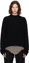 Rick Owens Black Concordians Tommy Ls Sweater In Black