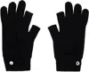 Rick Owens Black Concordians Touchscreen Gloves In Black