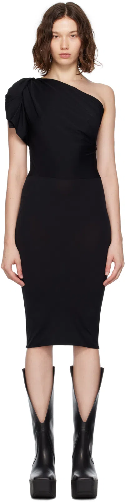 Rick Owens Black Concordians Twist Minidress