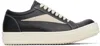Rick Owens Hollywood Vintage Sneakers Mahogany And Milk In Black