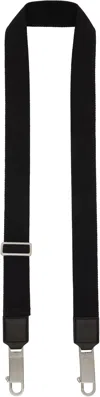 Rick Owens Black Concordians Webbing Bag Strap In Black