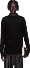 Rick Owens Black Concordians Work Shirt In Black