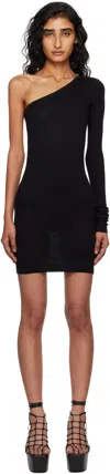 Rick Owens Black Concordians Ziggy Minidress In Black