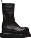 Rick Owens Black Concordians Zipped Turbo Cyclops Boots In Black