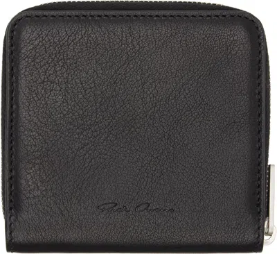 RICK OWENS BLACK CONCORDIANS ZIPPED WALLET