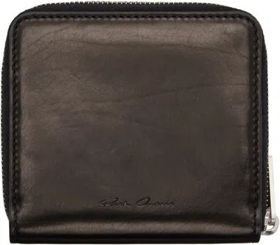 RICK OWENS BLACK CONCORDIANS ZIPPED WALLET