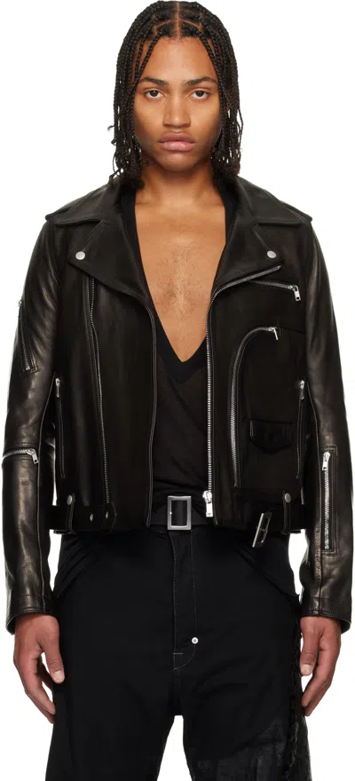 Rick Owens Black Concoridans Bauhaus Stooges Leather Jacket