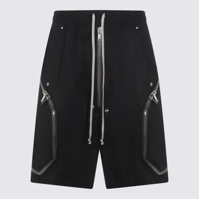 Rick Owens Black Cotton Heizer Bela Shorts