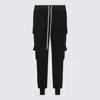 Rick Owens Mastodon Cotton Cargo Sweatpants In Black