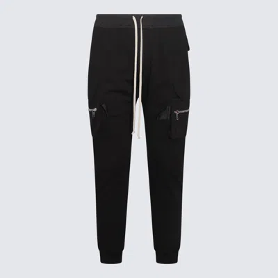 RICK OWENS BLACK COTTON PANTS