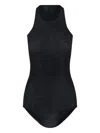 Rick Owens Racer-back Curved-hem Top In Black