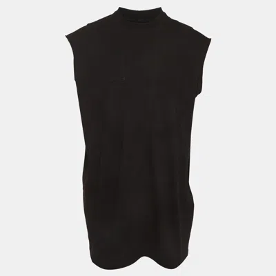 Pre-owned Rick Owens Black Cotton Sleeveless Splintered Tarp T-shirt M