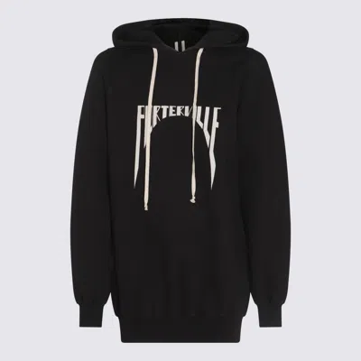 Rick Owens Black Cotton Sweatshirt In Schwarz