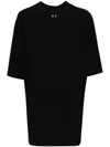 Rick Owens Relaxed Fit Oversized T-shirt With Classic Crew Neckline In Black