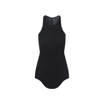 Rick Owens Black Cotton Tank Top